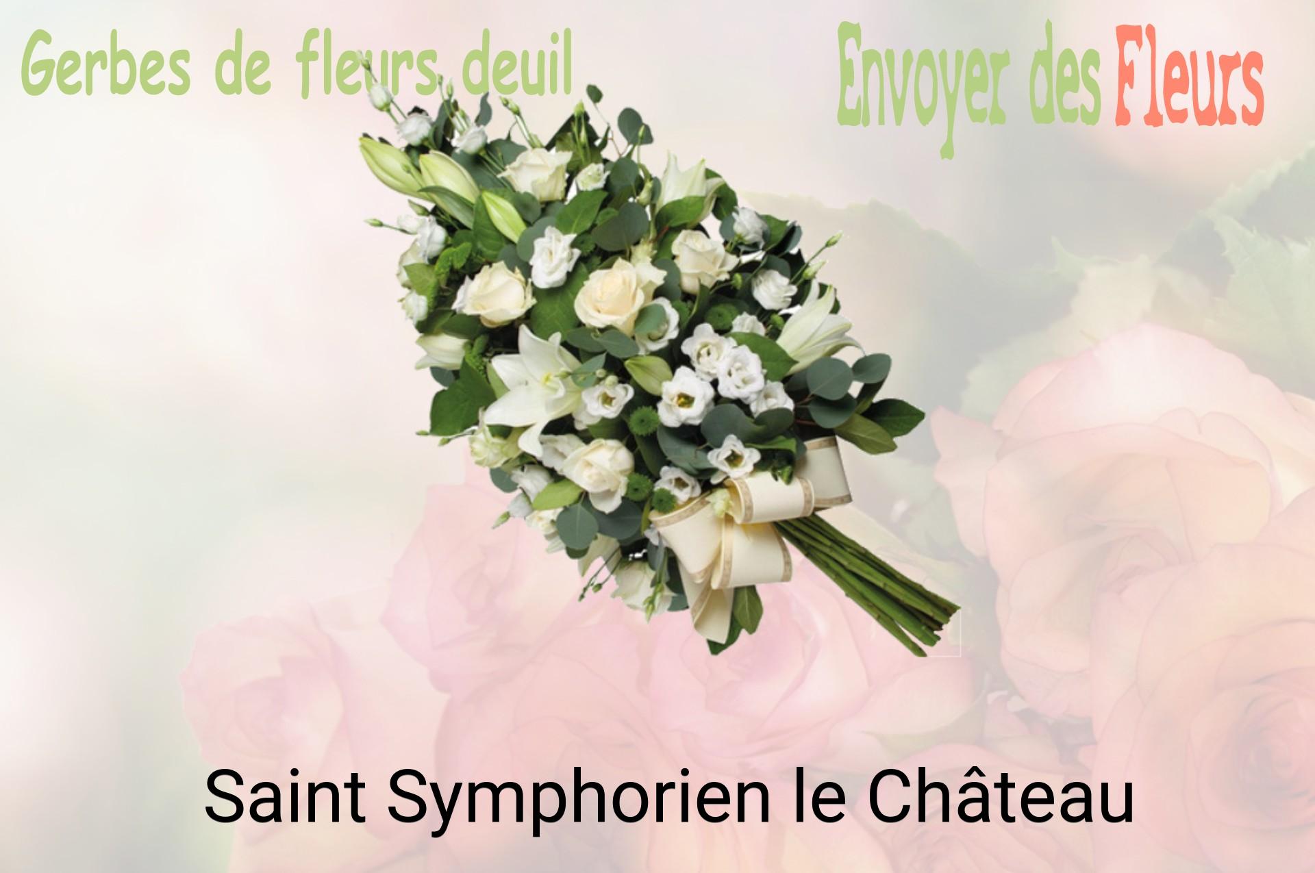 Gerbe de fleurs de deuil livrée à Saint-Symphorien-le-Château